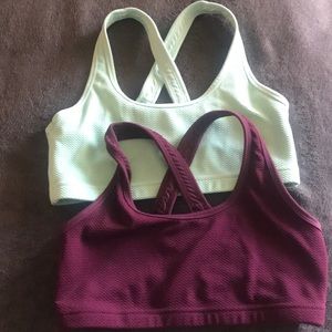 two cotton on sports bra’s